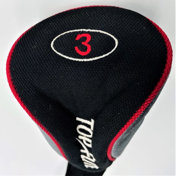 Top Flite XL Gray Black Red #3 Golf Club Driver Iron Sock Style Head Cover - Picture 2 of 5